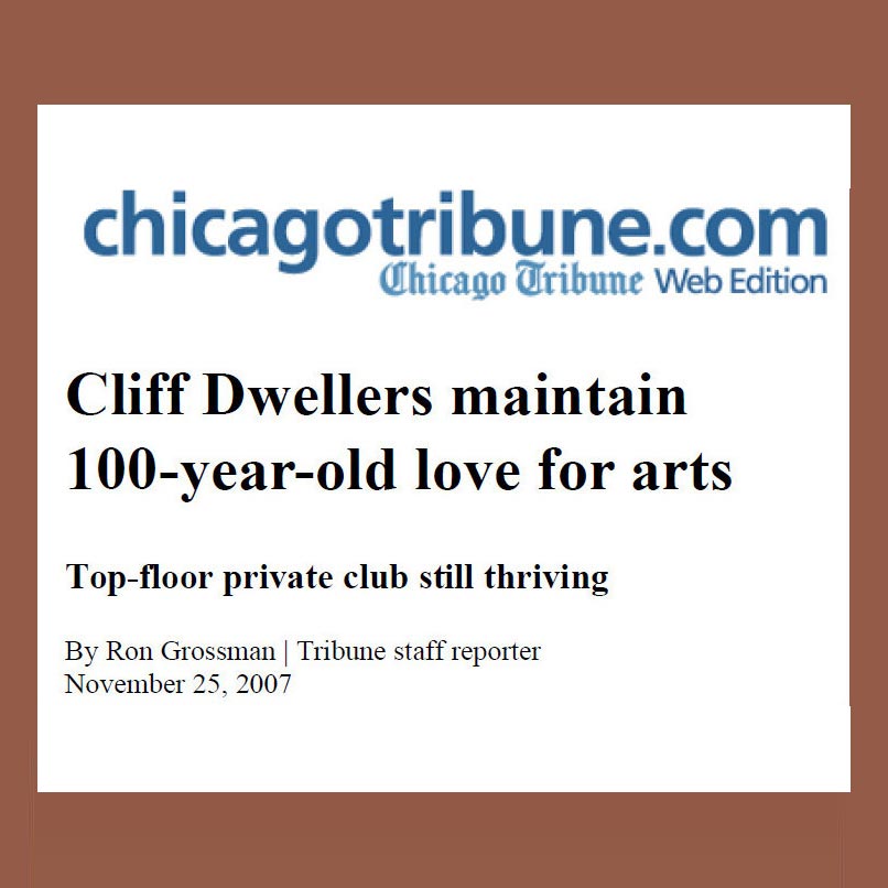 Clliff Dwellers Tribune Centennary Article Title